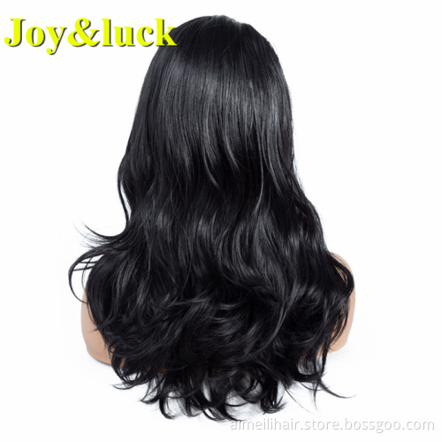 Synthetic Front Lace Wig for Women Wholesale Adjustable Band Daily Life Long Curl Natural Black Lace Front Waver Ladies Hair Wig